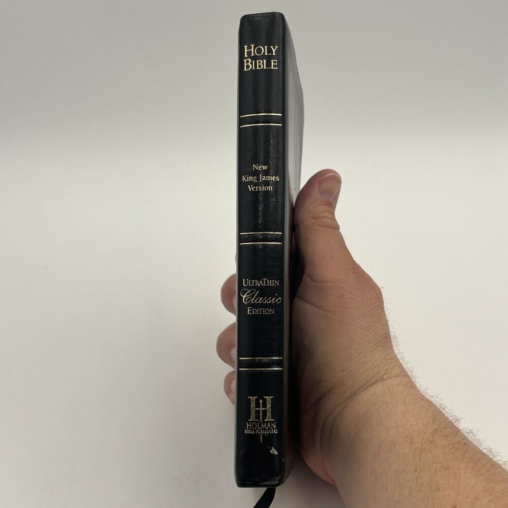 Holman NKJV Holy Bible UltraThin Classic Black Bonded Leather Reference 1999